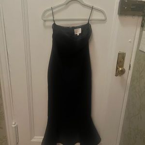 Cinq a sept strapless king dress in navy